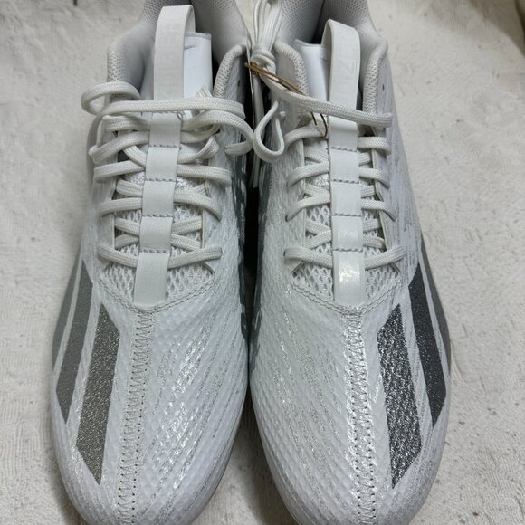 Adidas Adizero Spark Mens Size 13 Molded Football Cleats White Silver GY4521 New main image 4